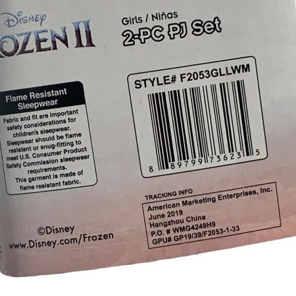 Disney Frozen ll Elsa & Anna Stronger Together Girls Pajama Set size 10/12 - Picture 6 of 12
